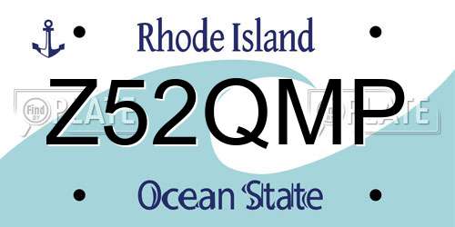 Z52QMP Rhode Island License Plate