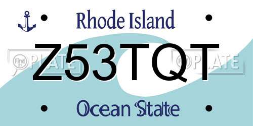 Z53TQT Rhode Island License Plate