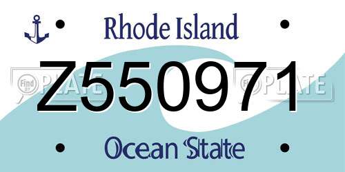 Z550971 Rhode Island License Plate