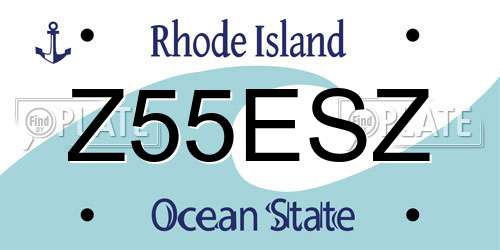 Z55ESZ Rhode Island License Plate