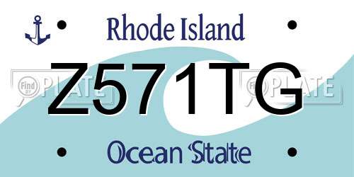 Z571TG Rhode Island License Plate