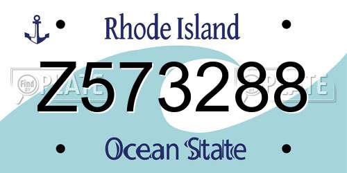 Z573288 Rhode Island License Plate