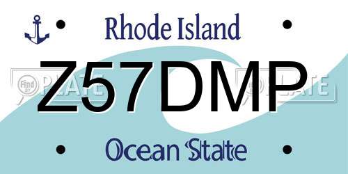 Z57DMP Rhode Island License Plate