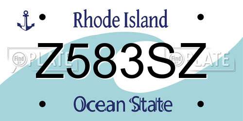 Z583SZ Rhode Island License Plate