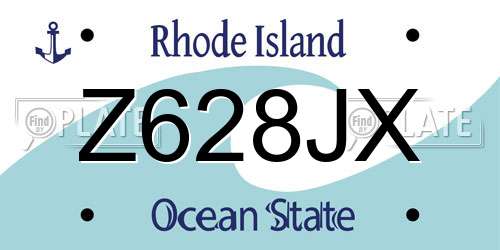 Z628JX Rhode Island License Plate