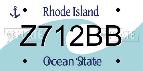 Z712BB Rhode Island License Plate
