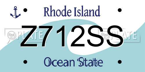 Z712SS Rhode Island License Plate
