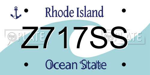 Z717SS Rhode Island License Plate