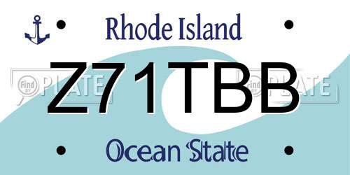 Z71TBB Rhode Island License Plate