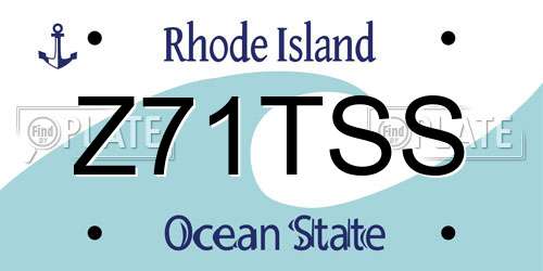 Z71TSS Rhode Island License Plate