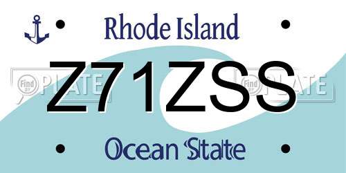 Z71ZSS Rhode Island License Plate