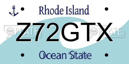Z72GTX Rhode Island License Plate