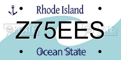 Z75EES Rhode Island License Plate