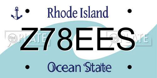 Z78EES Rhode Island License Plate
