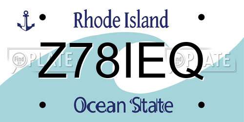 Z78IEQ Rhode Island License Plate