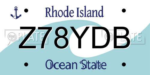 Z78YDB Rhode Island License Plate