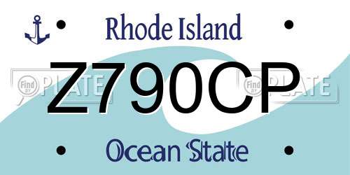Z790CP Rhode Island License Plate