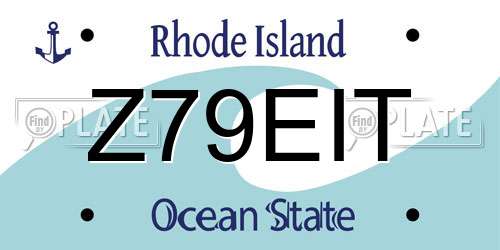 Z79EIT Rhode Island License Plate