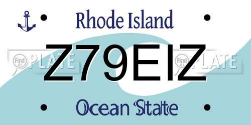 Z79EIZ Rhode Island License Plate