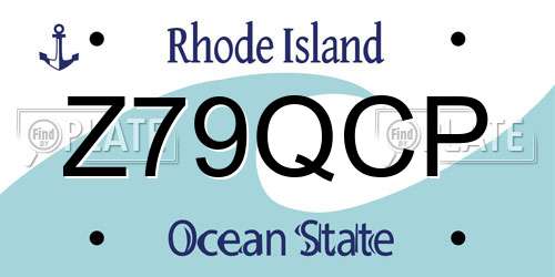 Z79QCP Rhode Island License Plate