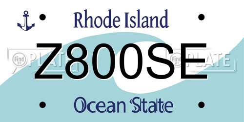 Z800SE Rhode Island License Plate