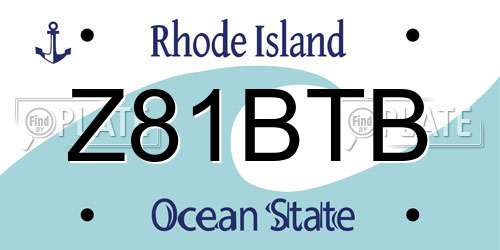 Z81BTB Rhode Island License Plate
