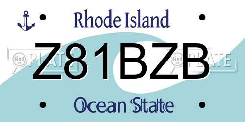 Z81BZB Rhode Island License Plate