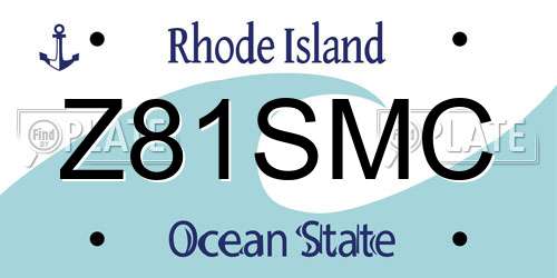 Z81SMC Rhode Island License Plate