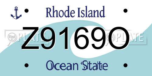 Z9169O Rhode Island License Plate