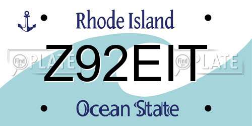 Z92EIT Rhode Island License Plate