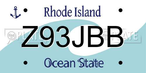 Z93JBB Rhode Island License Plate
