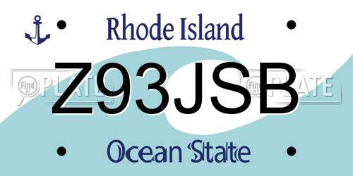 Z93JSB Rhode Island License Plate