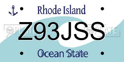 Z93JSS Rhode Island License Plate