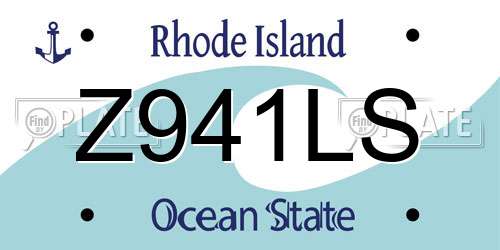 Z941LS Rhode Island License Plate