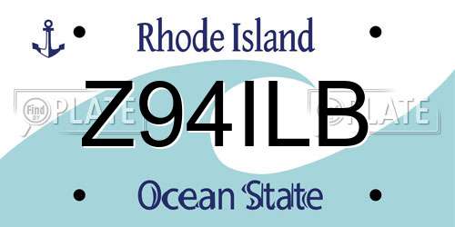 Z94ILB Rhode Island License Plate