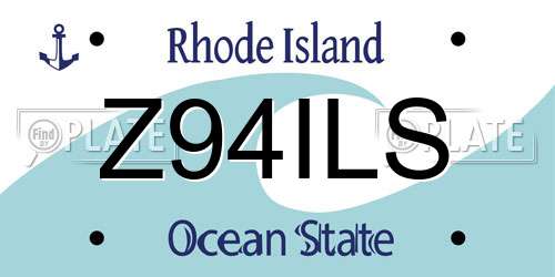Z94ILS Rhode Island License Plate