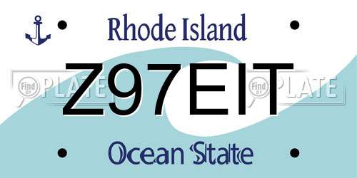 Z97EIT Rhode Island License Plate