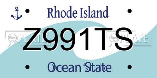 Z991TS Rhode Island License Plate