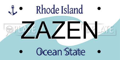 ZAZEN Rhode Island License Plate
