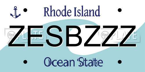 ZESBZZZ Rhode Island License Plate