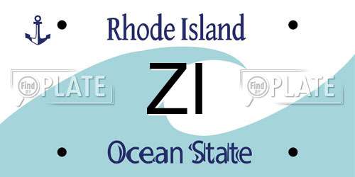 ZI Rhode Island License Plate