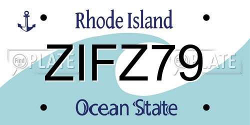 ZIFZ79 Rhode Island License Plate