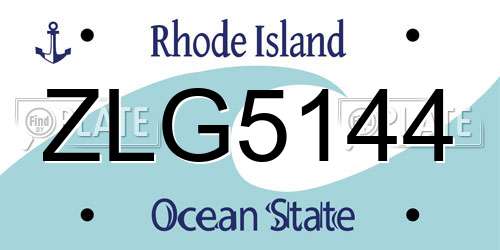 ZLG5144 Rhode Island License Plate
