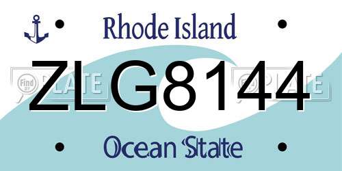 ZLG8144 Rhode Island License Plate