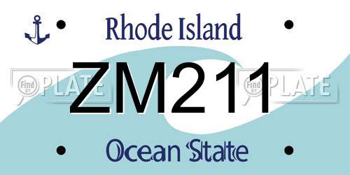 ZM211 Rhode Island License Plate