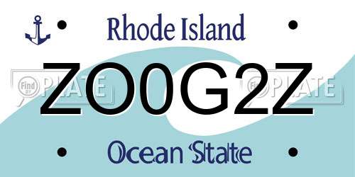 ZO0G2Z Rhode Island License Plate