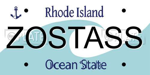 ZOSTASS Rhode Island License Plate