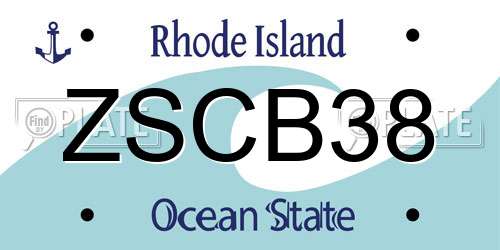ZSCB38 Rhode Island License Plate