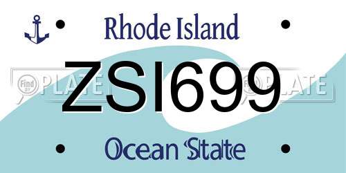 ZSI699 Rhode Island License Plate