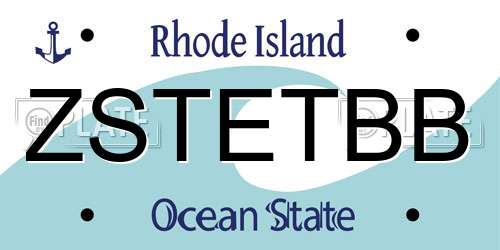 ZSTETBB Rhode Island License Plate